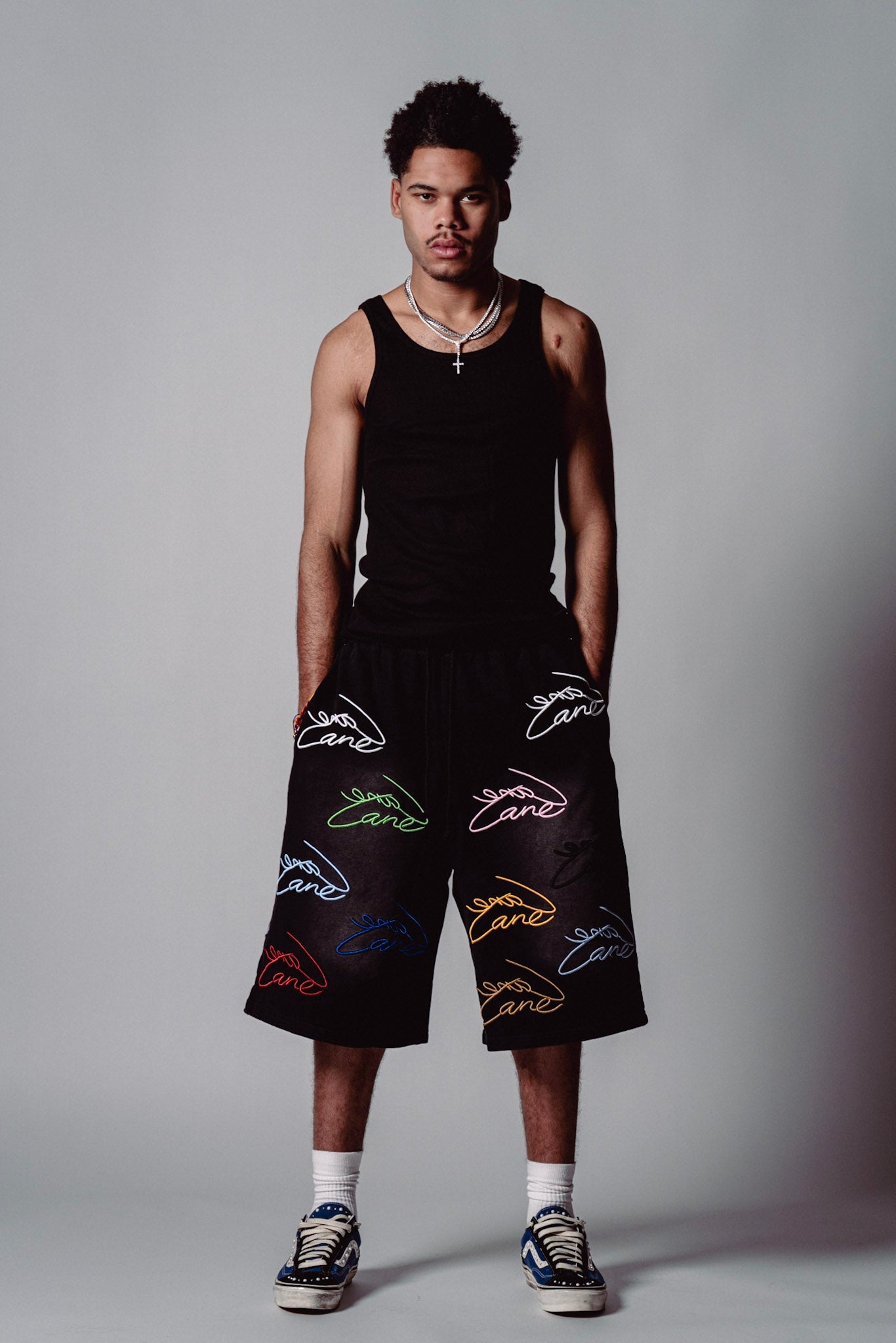 Blanco Scribble Shorts