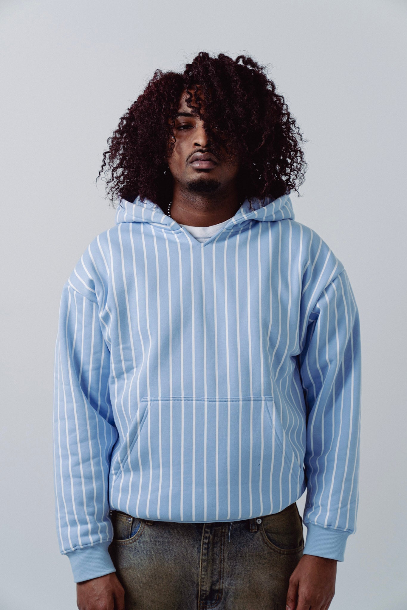 Blanco Pinstripe Hoodie