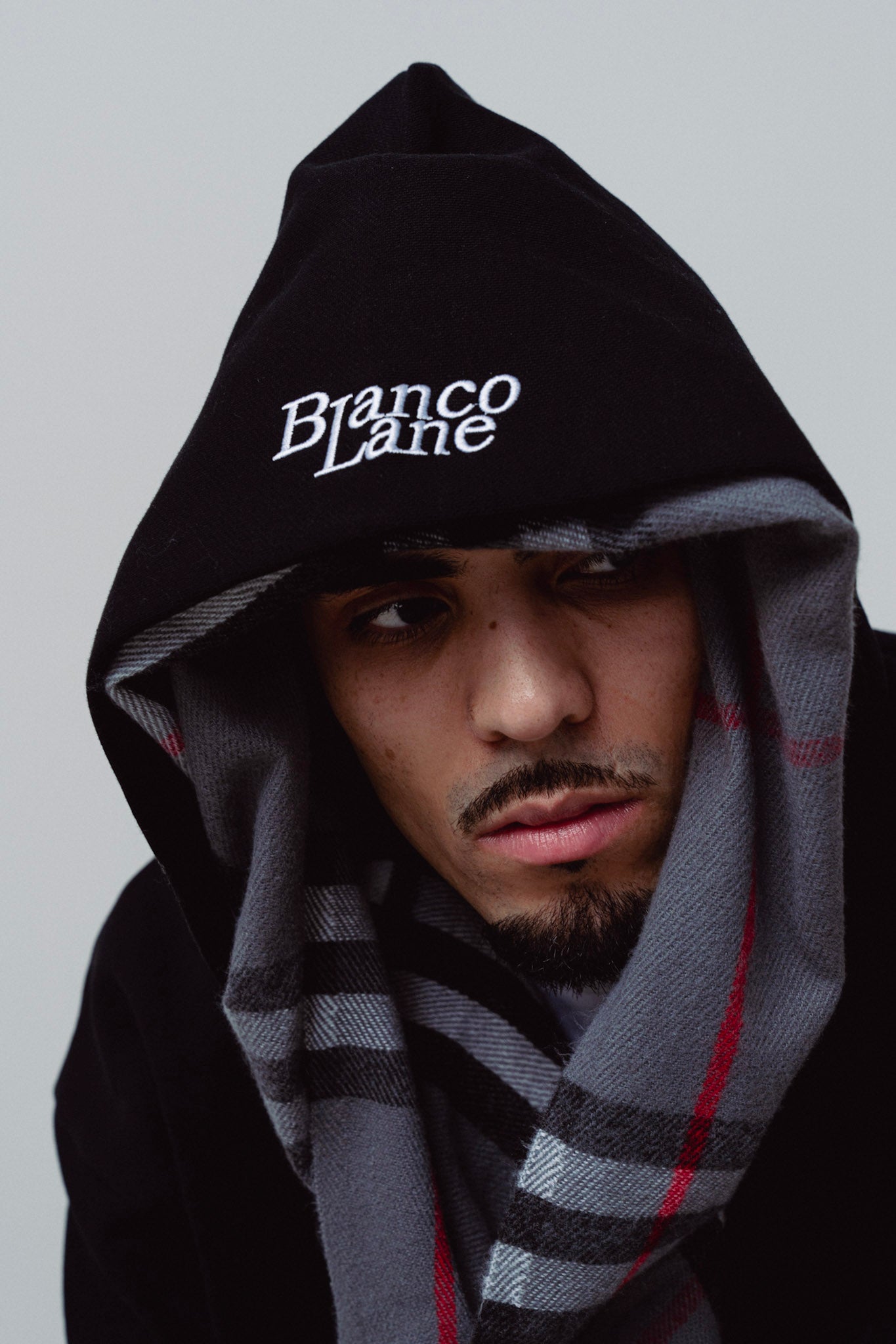 Black Blanco Scarf Zip