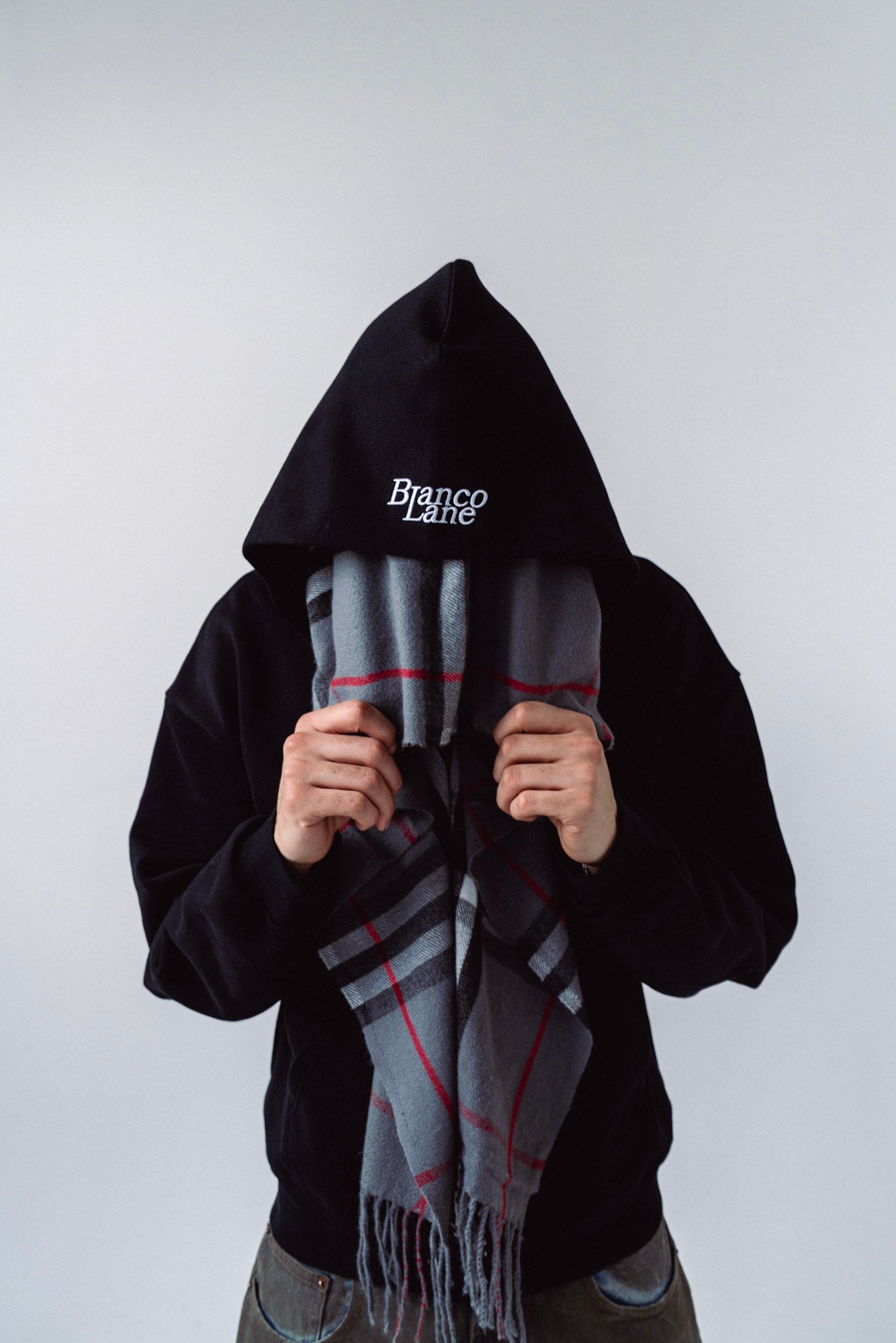 Black Blanco Scarf Zip