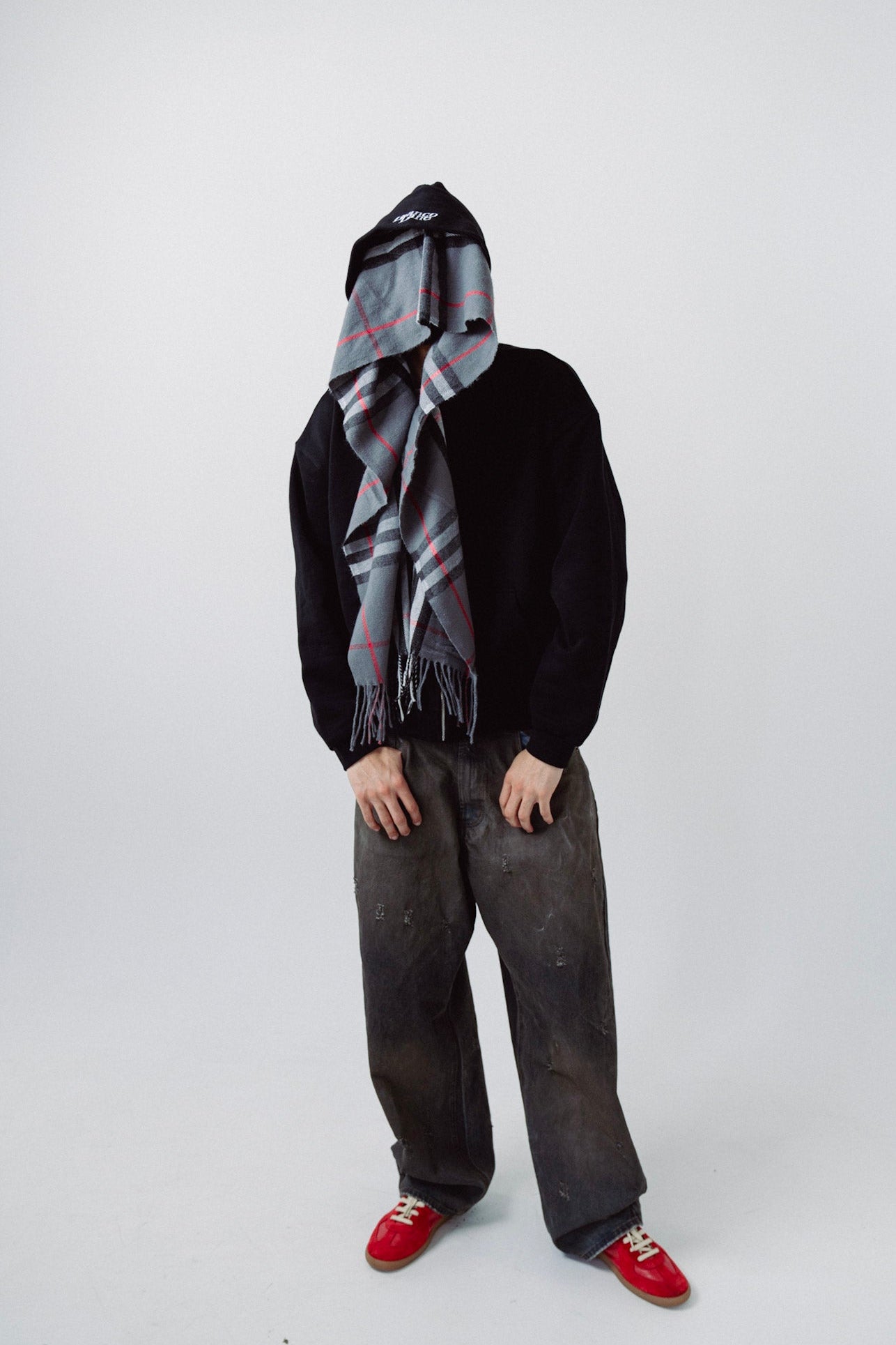 Black Blanco Scarf Zip
